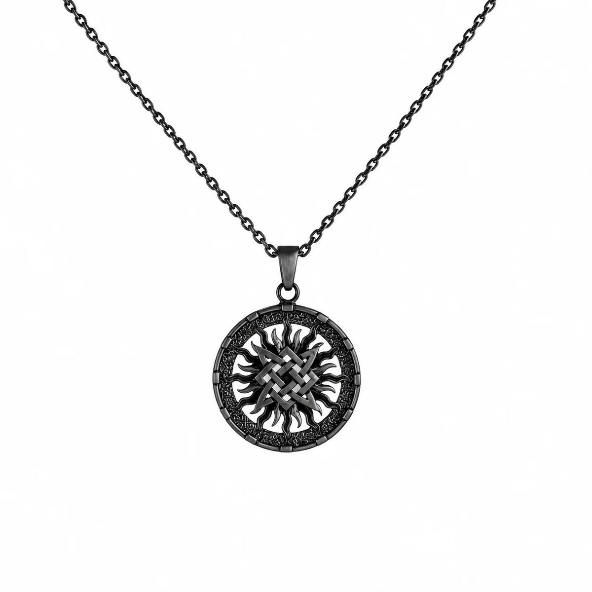 Slavic Solar Medallion  Necklace Charmora Jewelry