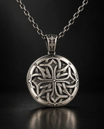Celtic Knotwork Medallion  Necklace Charmora Jewelry
