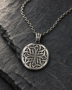 Celtic Knotwork Medallion  Necklace Charmora Jewelry