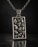 Reversible Abstract Dog Tag  Necklace Charmora Jewelry