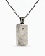 Reversible Abstract Dog Tag  Necklace Charmora Jewelry