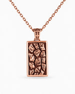 Reversible Abstract Dog Tag  Necklace Charmora Jewelry