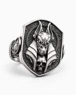 Ancient Egyptian Anubis Skull  Ring Charmora Jewelry