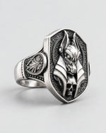 Ancient Egyptian Anubis Skull  Ring Charmora Jewelry