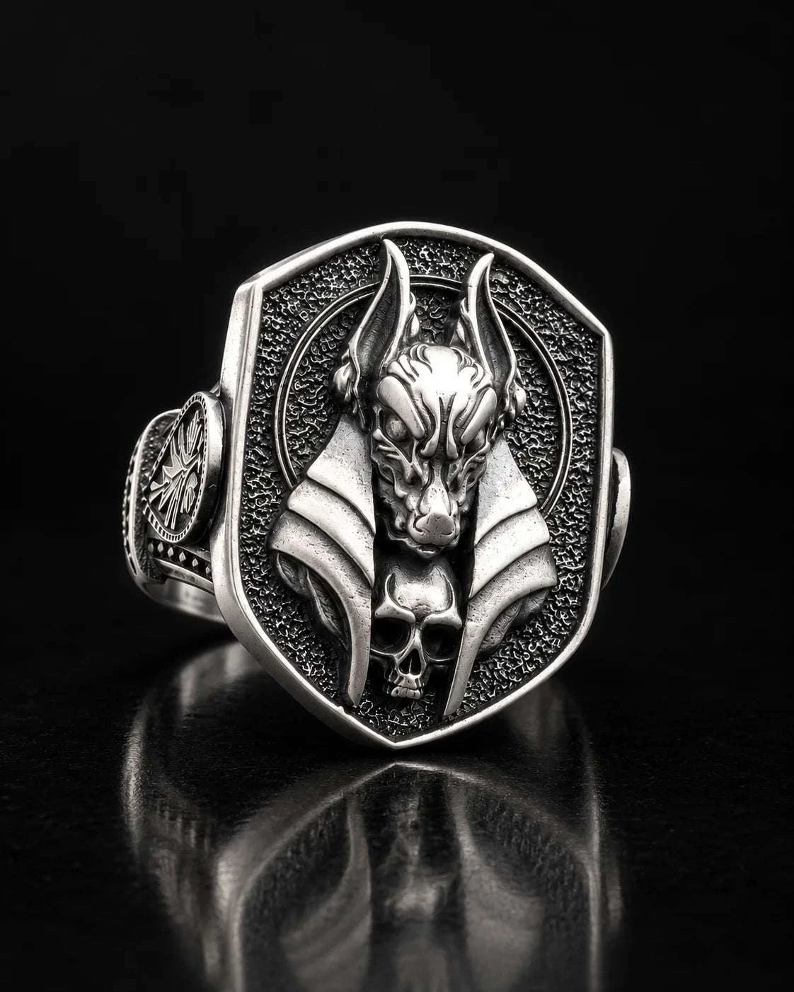Ancient France Instruments Ancient Egyptian Anubis Skull - Charmora Jewelry