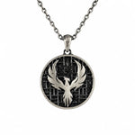 Phoenix Rising Medallion  Necklace Charmora Jewelry