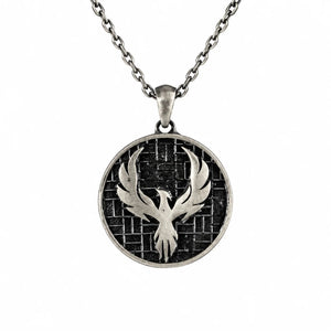 Phoenix Rising Medallion  Necklace Charmora Jewelry