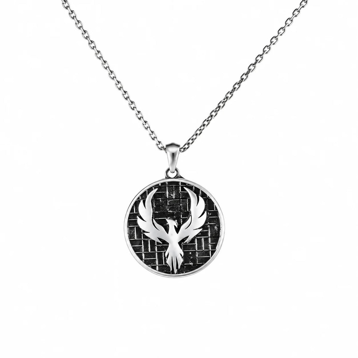 Phoenix Rising Medallion  Necklace Charmora Jewelry