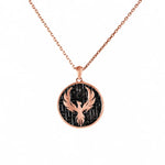 Phoenix Rising Medallion  Necklace Charmora Jewelry