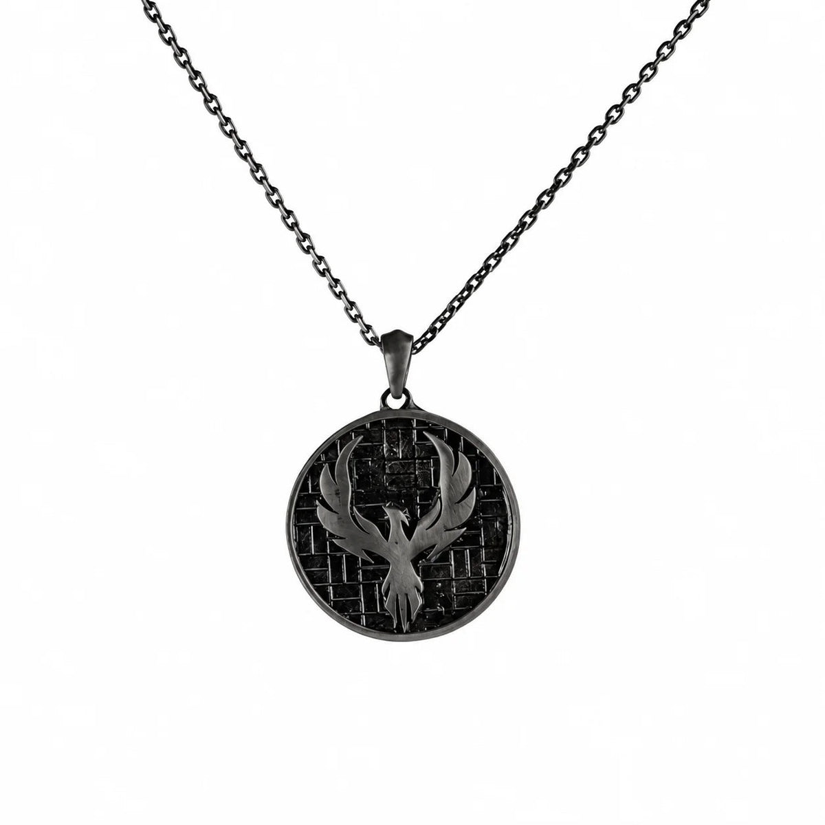 Phoenix Rising Medallion  Necklace Charmora Jewelry