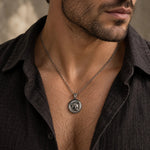 Spartan Helmet Coin  Necklace Charmora Jewelry