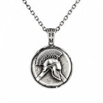 Spartan Helmet Coin  Necklace Charmora Jewelry