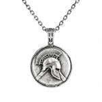 Spartan Helmet Coin  Necklace Charmora Jewelry