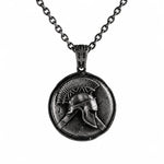 Spartan Helmet Coin  Necklace Charmora Jewelry