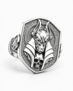 Ancient Egyptian Anubis Skull  Ring Charmora Jewelry