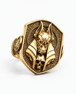 Ancient Egyptian Anubis Skull  Ring Charmora Jewelry