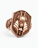 Ancient Egyptian Anubis Skull  Ring Charmora Jewelry