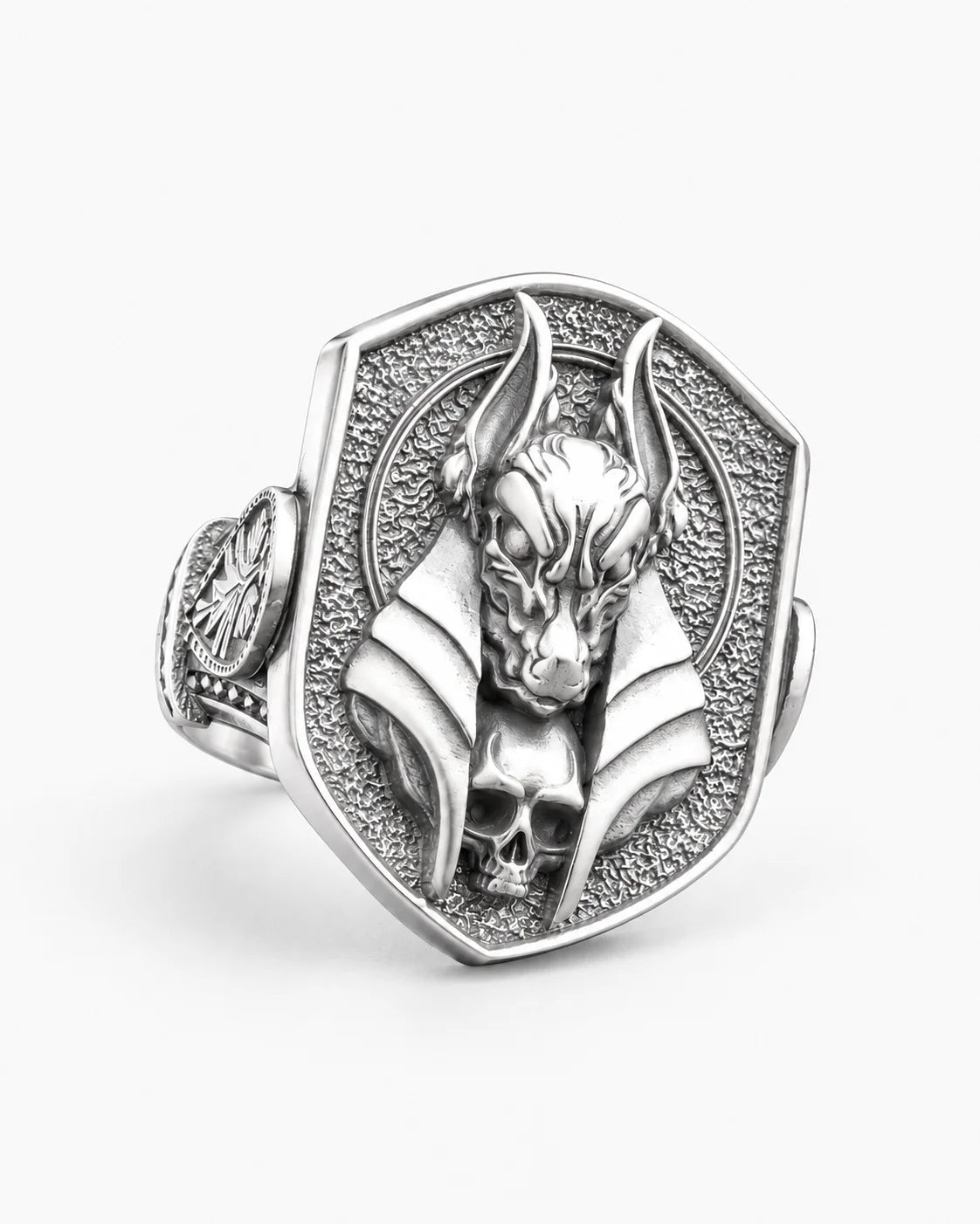 Ancient Egyptian Anubis Skull  Ring Charmora Jewelry