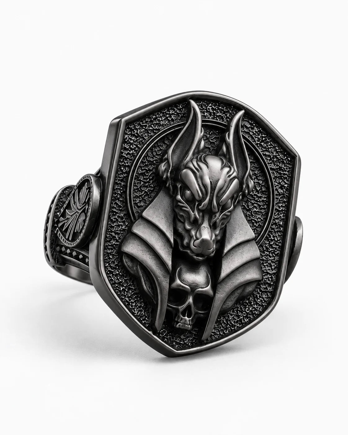 Ancient Egyptian Anubis Skull  Ring Charmora Jewelry