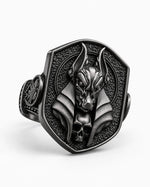 Ancient Egyptian Anubis Skull  Ring Charmora Jewelry