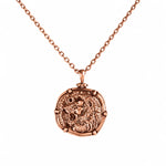 Reversible Lion Head Medallion  Necklace Charmora Jewelry