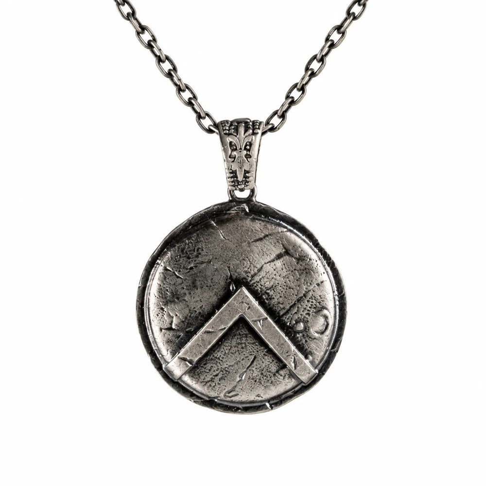 Spartan Shield  Necklace Charmora Jewelry