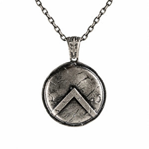 Spartan Shield  Necklace Charmora Jewelry