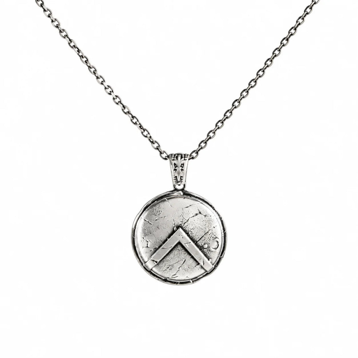 Spartan Shield  Necklace Charmora Jewelry
