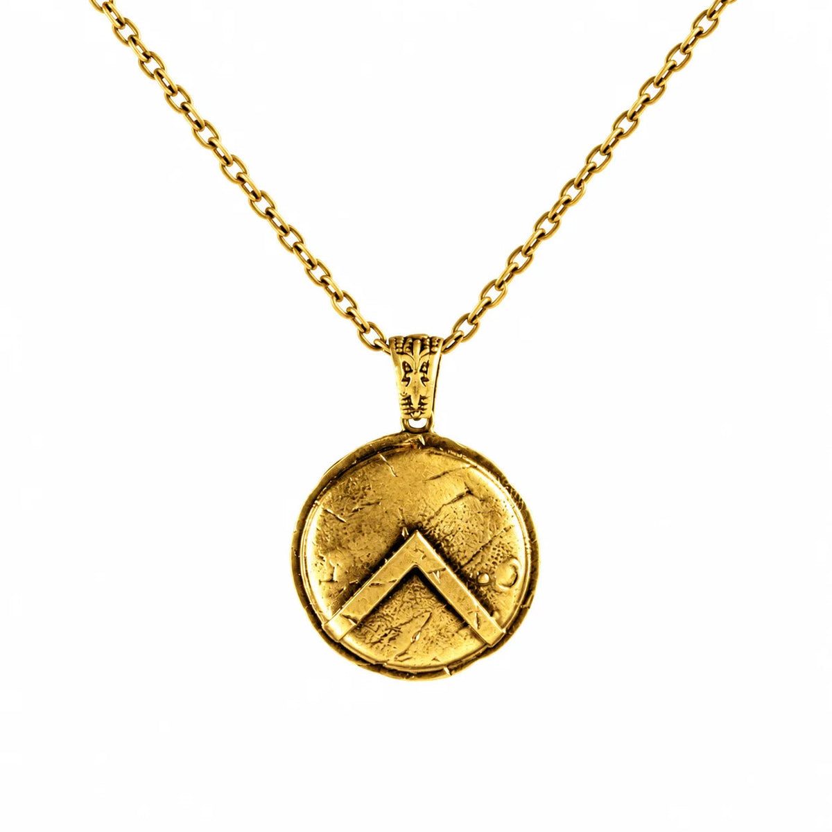 Spartan Shield  Necklace Charmora Jewelry