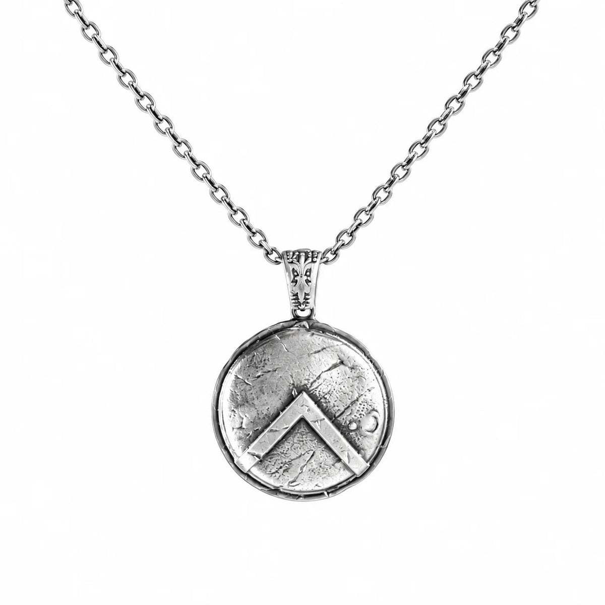 Spartan Shield  Necklace Charmora Jewelry