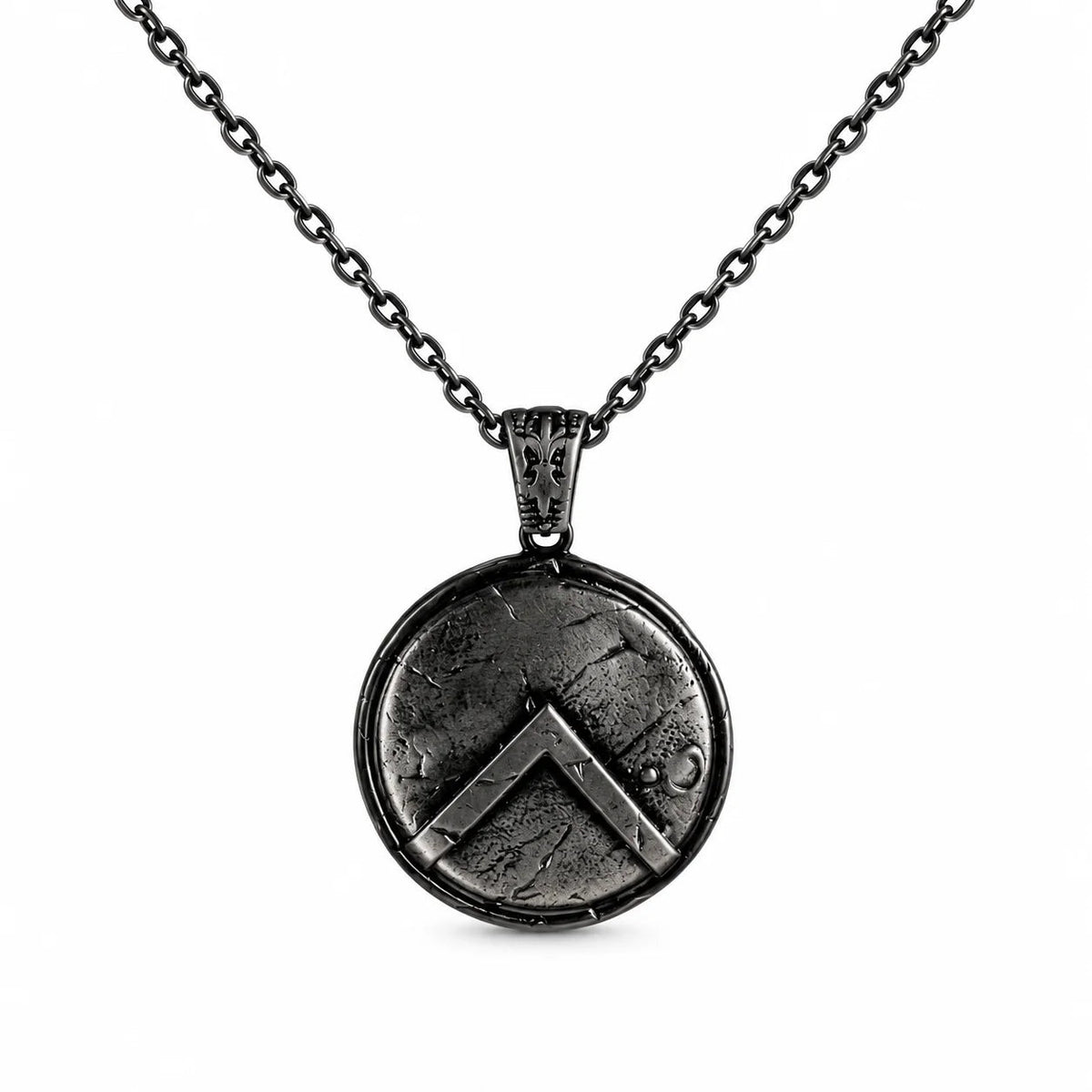 Spartan Shield  Necklace Charmora Jewelry