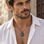 Lion Head Power Medallion  Necklace Charmora Jewelry