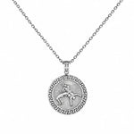 Ancient Greek Wrestling Medallion  Necklace Charmora Jewelry