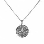 Ancient Greek Wrestling Medallion  Necklace Charmora Jewelry