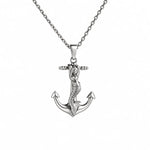 Mermaid Anchor Pendant  Necklace Charmora Jewelry