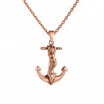 Mermaid Anchor Pendant  Necklace Charmora Jewelry