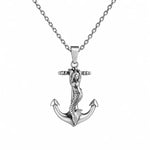 Mermaid Anchor Pendant  Necklace Charmora Jewelry