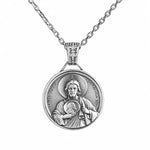 Saint Jude Protection High Relief Medallion  Necklace Charmora Jewelry