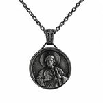 Saint Jude Protection High Relief Medallion  Necklace Charmora Jewelry