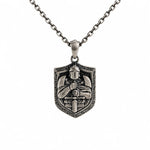 Knight Relief Shield  Necklace Charmora Jewelry