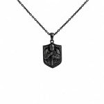 Knight Relief Shield  Necklace Charmora Jewelry