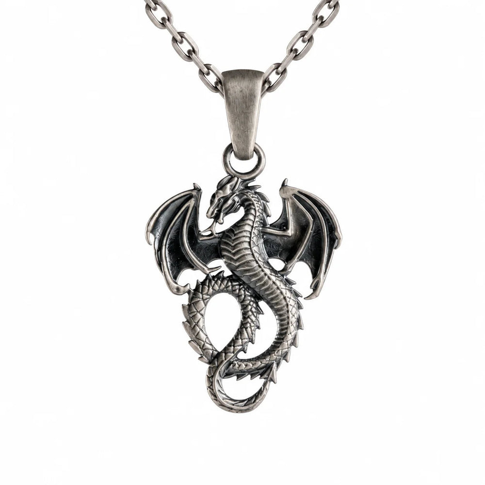 Dragon Relief Motif  Necklace Charmora Jewelry