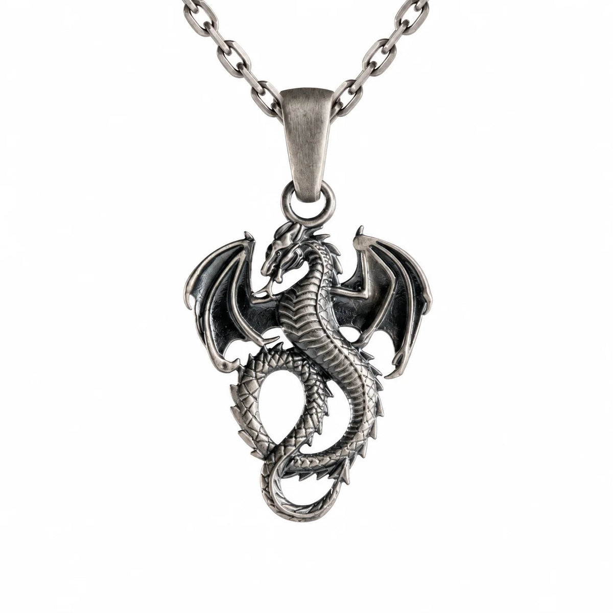 Dragon Relief Motif  Necklace Charmora Jewelry