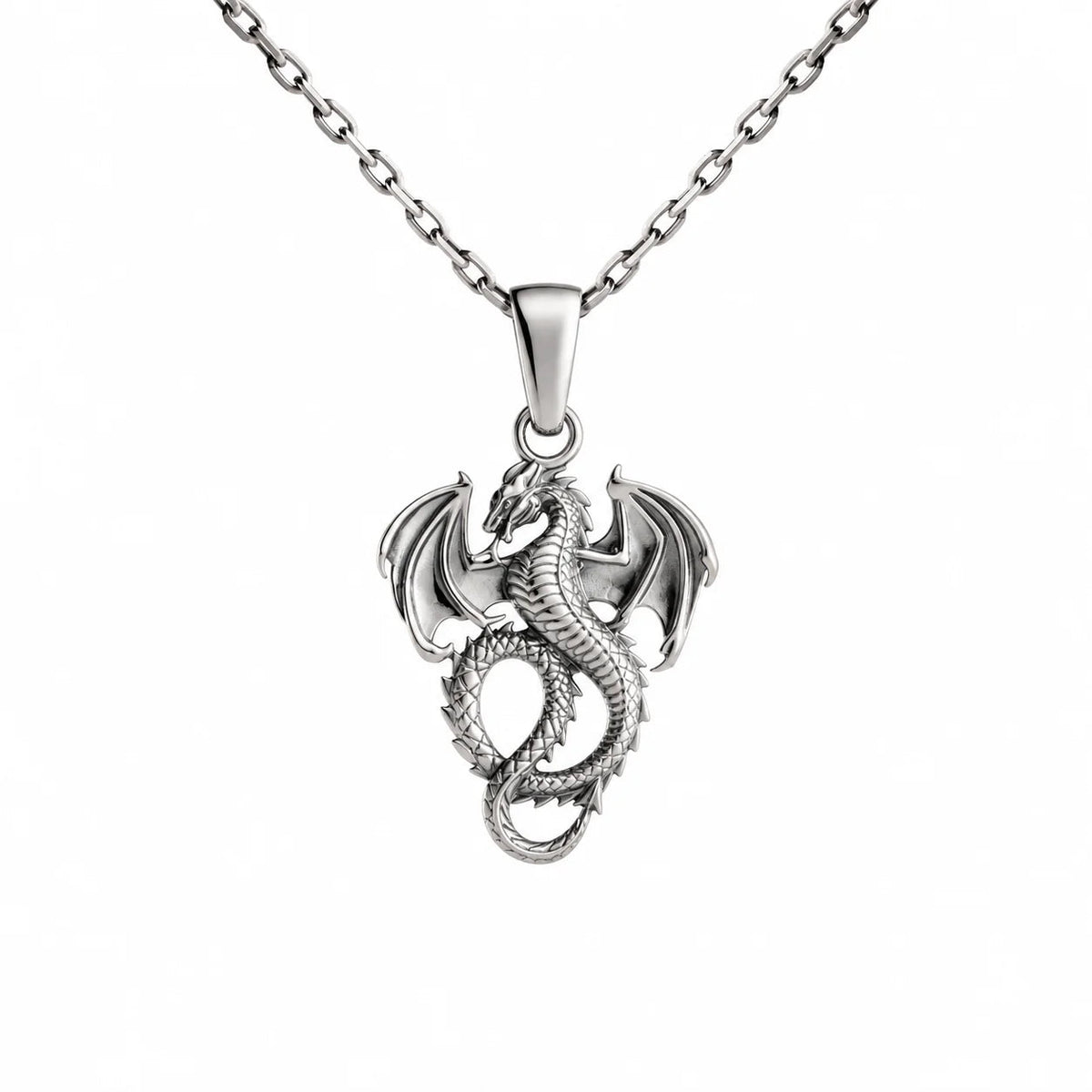 Dragon Relief Motif  Necklace Charmora Jewelry