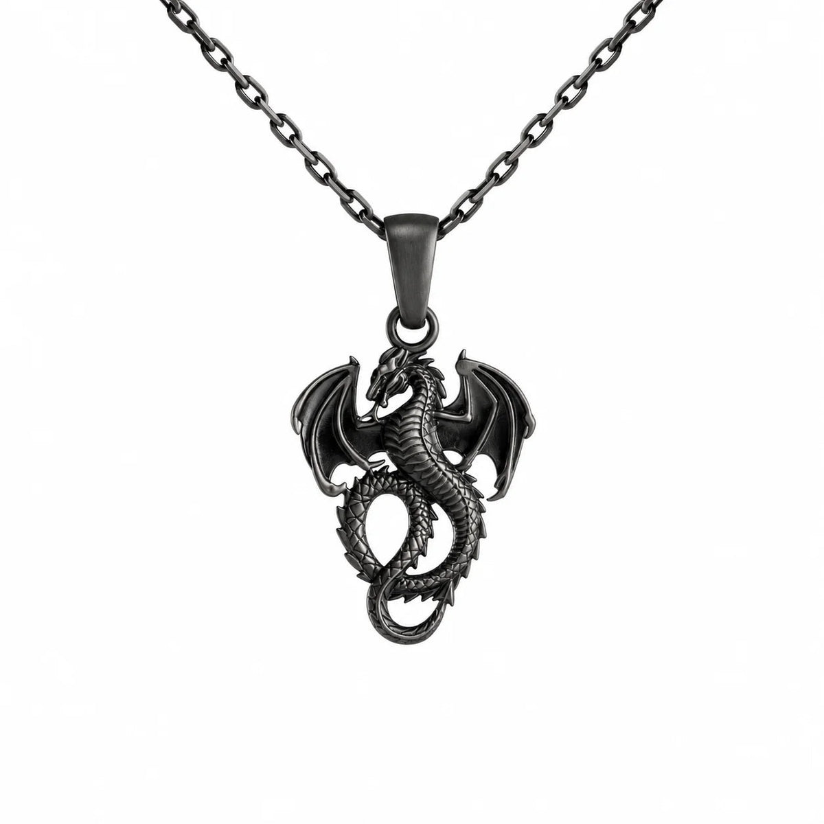 Dragon Relief Motif  Necklace Charmora Jewelry