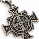 Saint Benedict Medal Cross  Necklace Charmora Jewelry