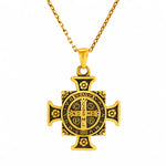Saint Benedict Medal Cross  Necklace Charmora Jewelry