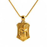 Spartan Warrior High Relief Shield  Necklace Charmora Jewelry