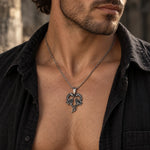 Twin Dragons Heart  Necklace Charmora Jewelry