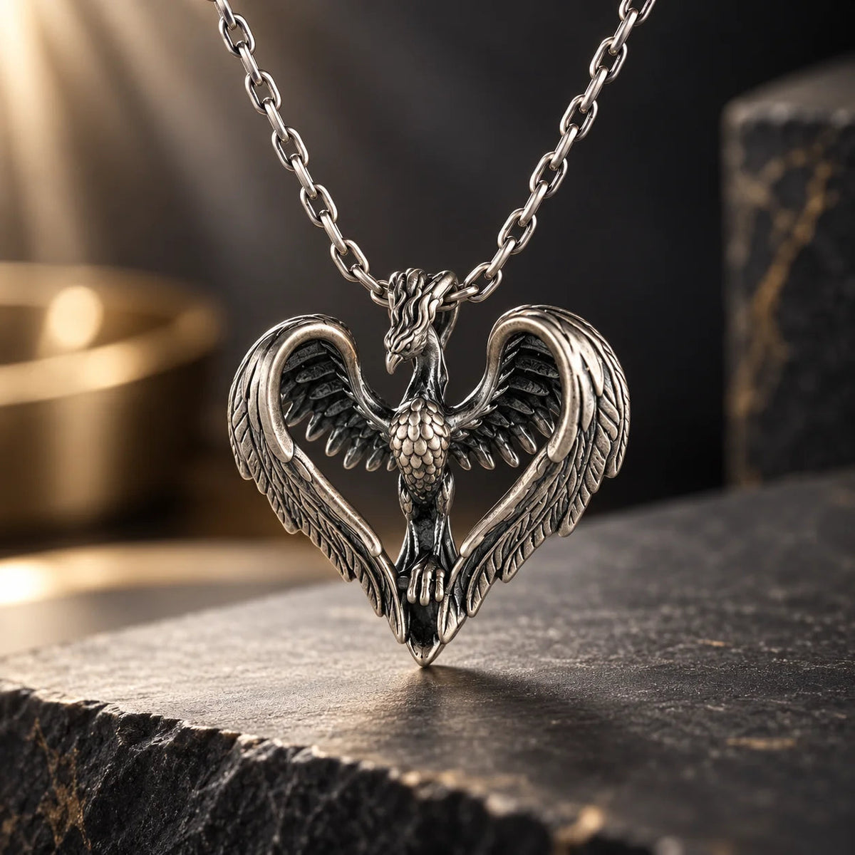Mythological Bird  Necklace Charmora Jewelry